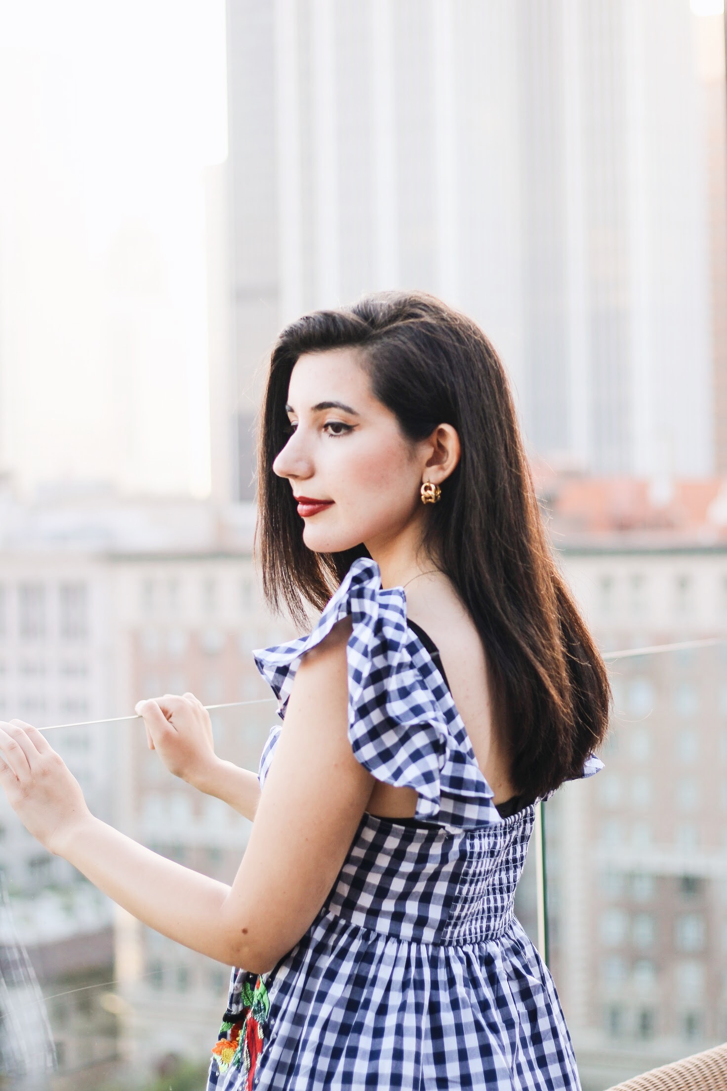 Perch LA, Zara, gingham top, fashion blogger