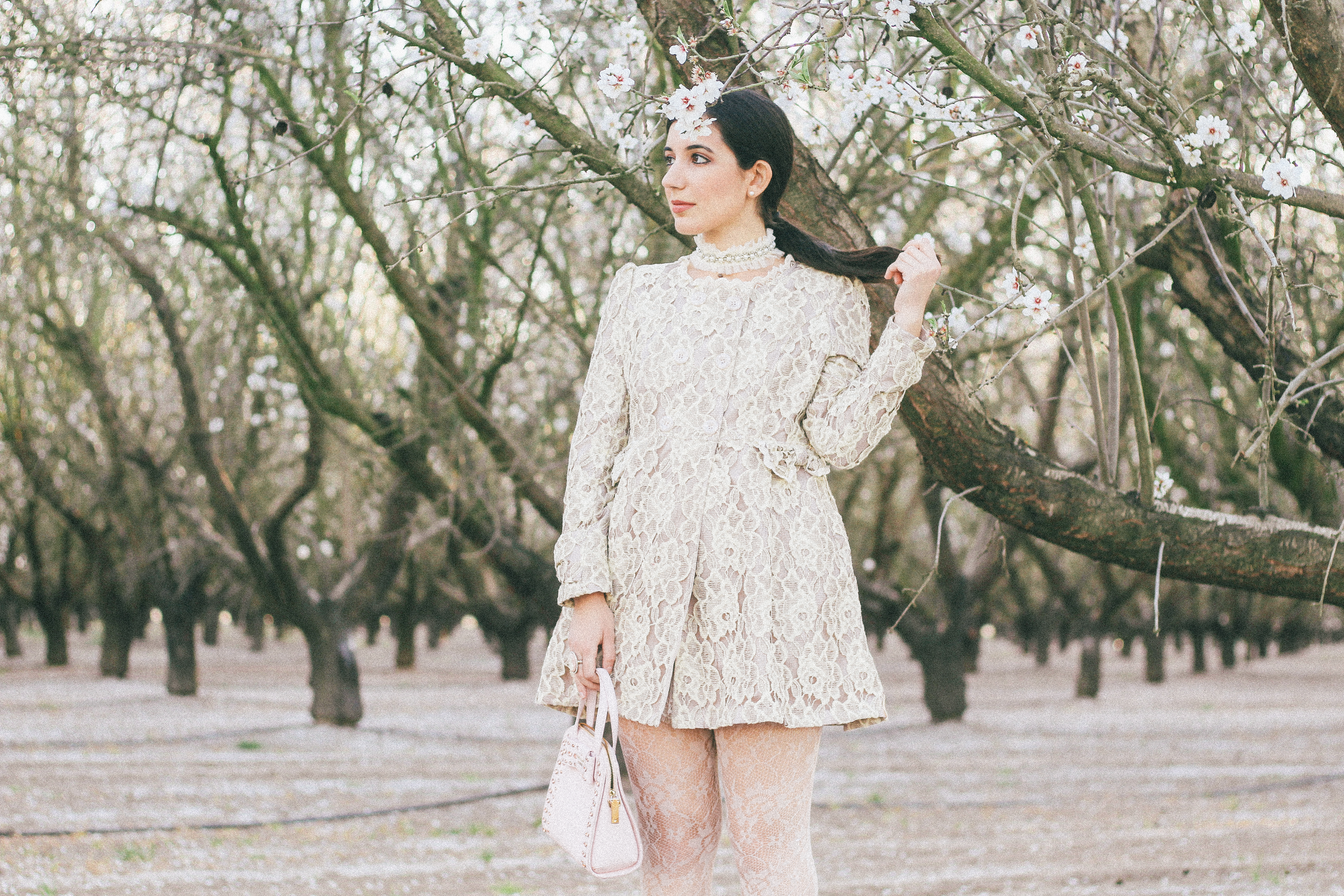 Fashion Editorial in Blossoms