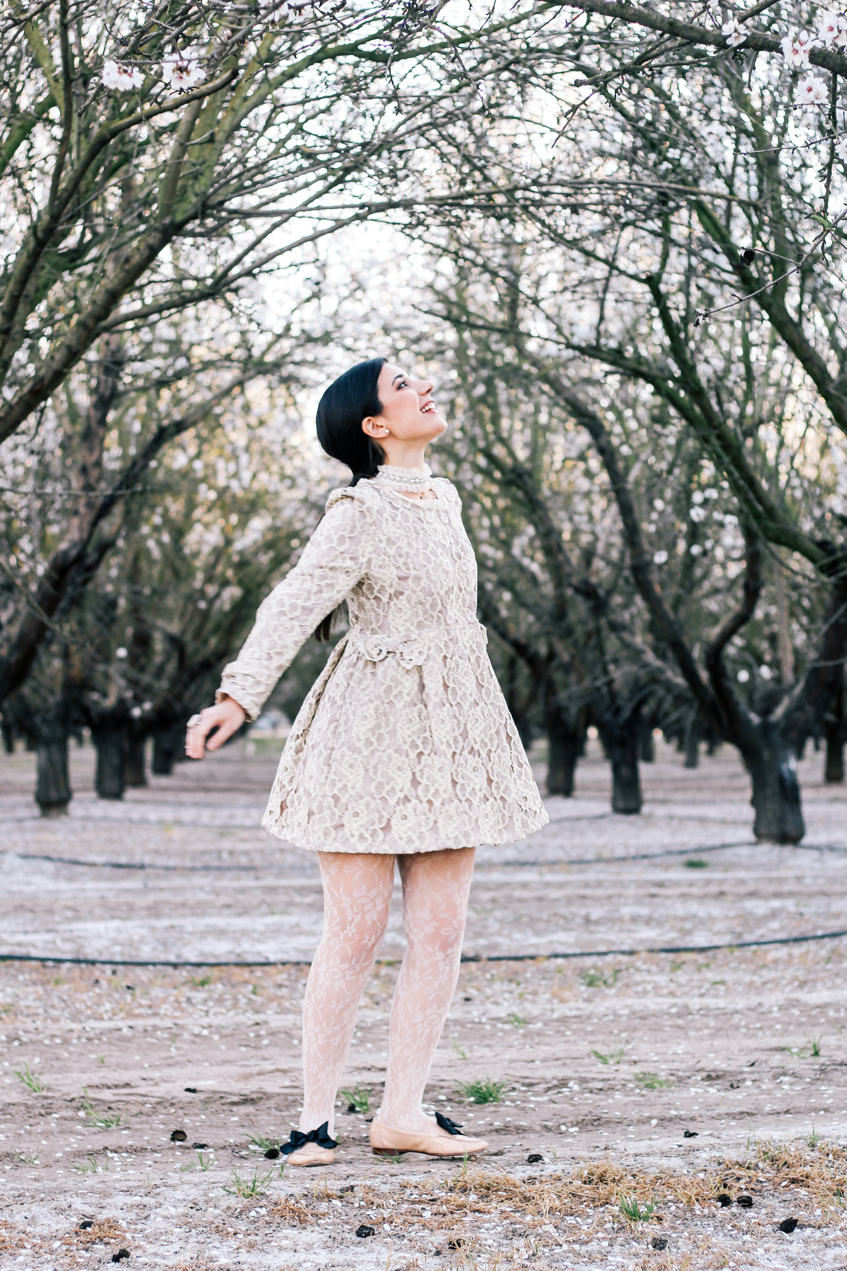 Fashion Editorial in Blossoms
