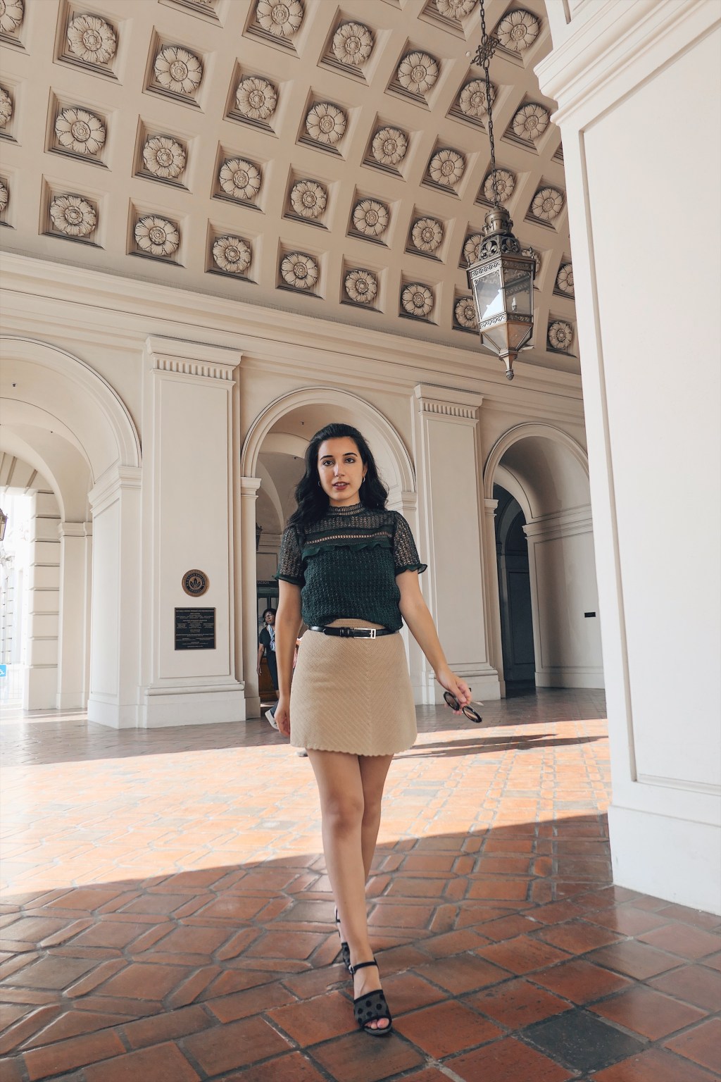 Huntington Library, Huntington Library and Botanical Gardens, lookbook, fashion blogger, lifestyle blogger, art, culture, ootd, Zara, Calvin Klein, lace top, curly hairstyle, girly style, vintage style, summer fashion, summer style, summer 2019 lookbook