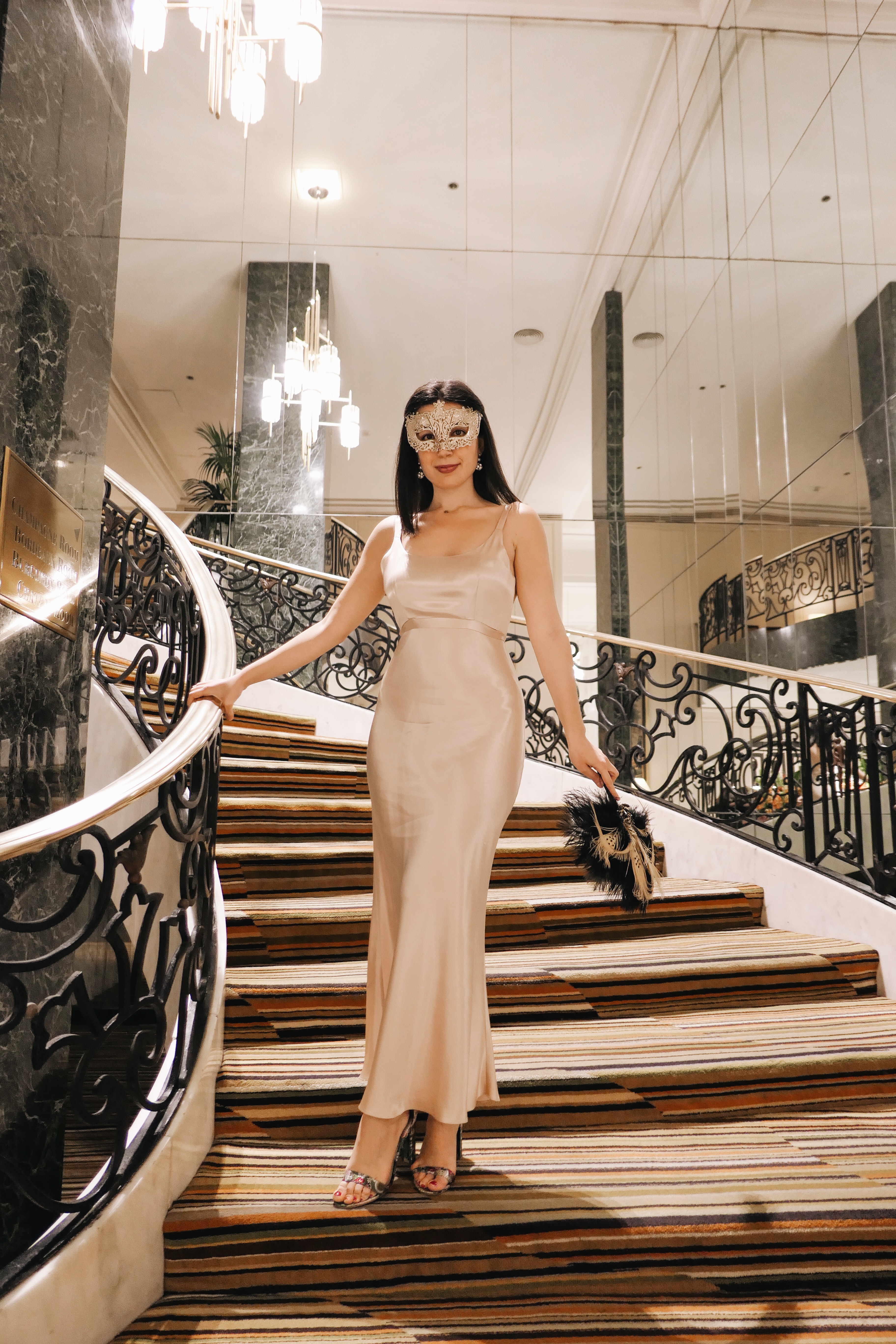 Beverly Hills, Downtown Beverly Hills, evening gown, vintage, masquerade, vintage fashion, vintage dress, satin dress, 1940s dress, Steve Madden, luxury fashion, fashion blogger, LA blogger, lifestyle blogger, lookbook, outfit of the day, look of the day, what I wore, open-toed heels, shawl