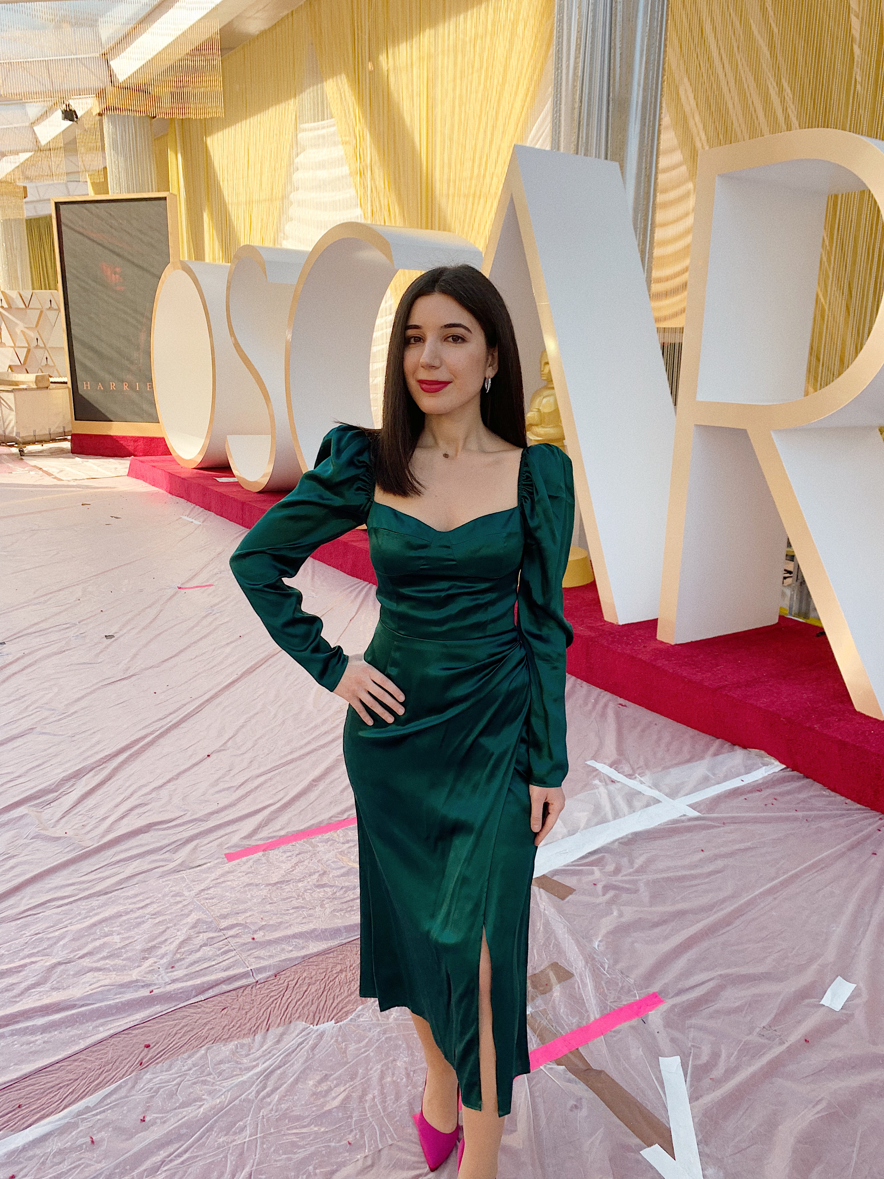 The Academy Awards, The Academy, The Oscars, Oscars red carpet fashion, The Oscars red carpet, red carpet style, what I wore, about last night, Reformation, Reformation Rey dress, sweetheart neckline, ootn, outfit of the night, sustainable fashion