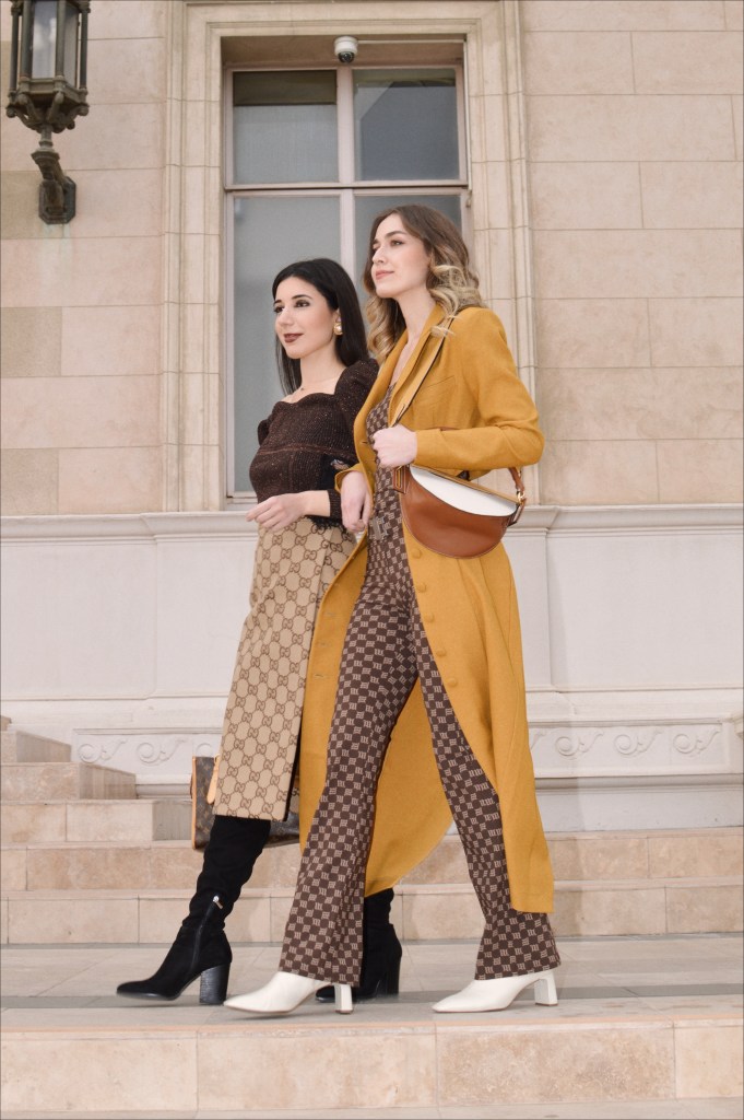 Gucci, Elliat, Gucci skirt, logomania, designer skirt, Gucci logo, Gucci X Balenciaga, Y2K fashion, early Otts fashion, autumn winter 2022 trends