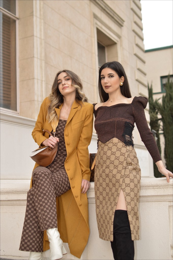 Gucci, Elliat, Gucci skirt, logomania, designer skirt, Gucci logo, Gucci X Balenciaga, Y2K fashion, early Otts fashion, autumn winter 2022 trends