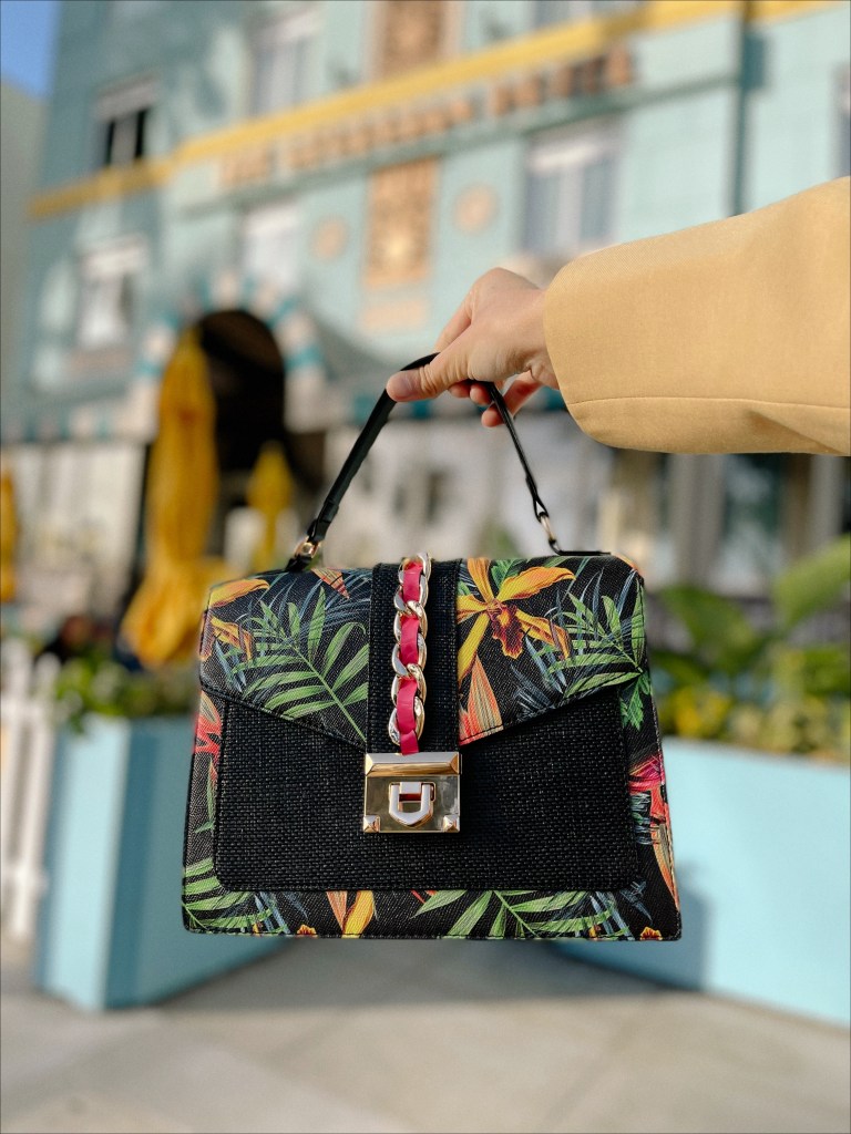 Aldo, floral print, tropical print, yellow, blazer, Zara, matching set, halter top, slit skirt, island print, summer fashion, spring 2022, Gorjana, Uncommon James
