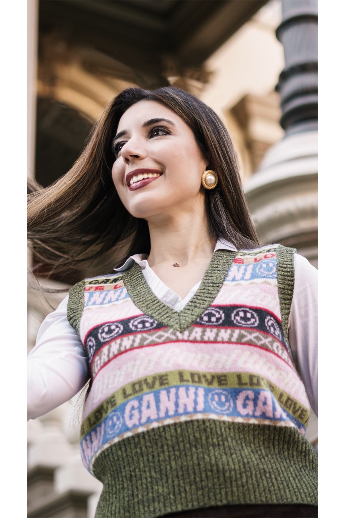 cowboy boots, sweater vest, Ganni, Coach, equestrian, preppy, suede skirt, Ralph Lauren, runway, fashion week, fall fashion, Sacramento, Stanford Mansion, California style, CA