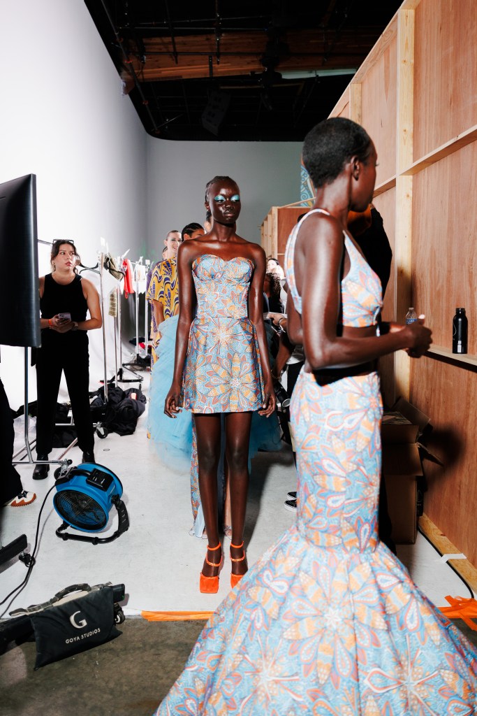 Yvonne Orji, Claude Kameni, Black fashion designer, Black-owned brand, LAFW, Los Angeles, fashion week, fashion month, Los Angeles fashion, N4xt Experiences, Nya Studios, style speaks, emerging designer, Cameroon, African prints, Cameroon fashion