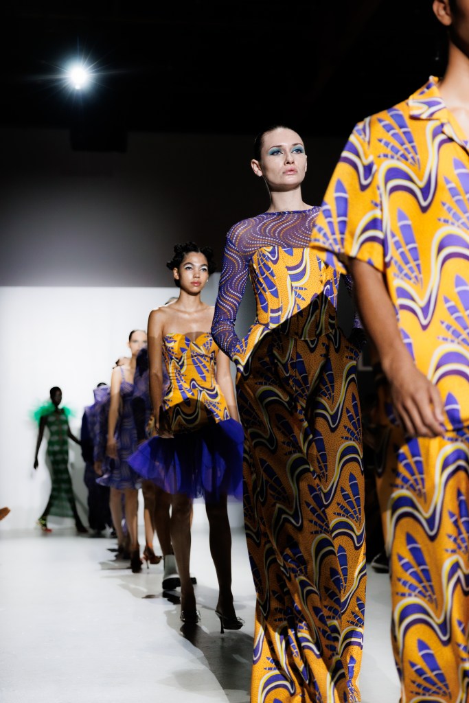 Yvonne Orji, Claude Kameni, Black fashion designer, Black-owned brand, LAFW, Los Angeles, fashion week, fashion month, Los Angeles fashion, N4xt Experiences, Nya Studios, style speaks, emerging designer, Cameroon, African prints, Cameroon fashion